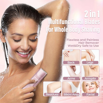 ✨✨LAST DAY 80% OFF 2-in-1 Women’s Electric Shaver – Dual Head Precision Trimmer