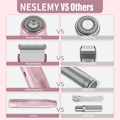 ✨✨LAST DAY 80% OFF 2-in-1 Women’s Electric Shaver – Dual Head Precision Trimmer