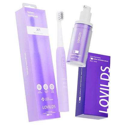 "Brighten + whiten! Get a FREE electric toothbrush with serum purchase!
