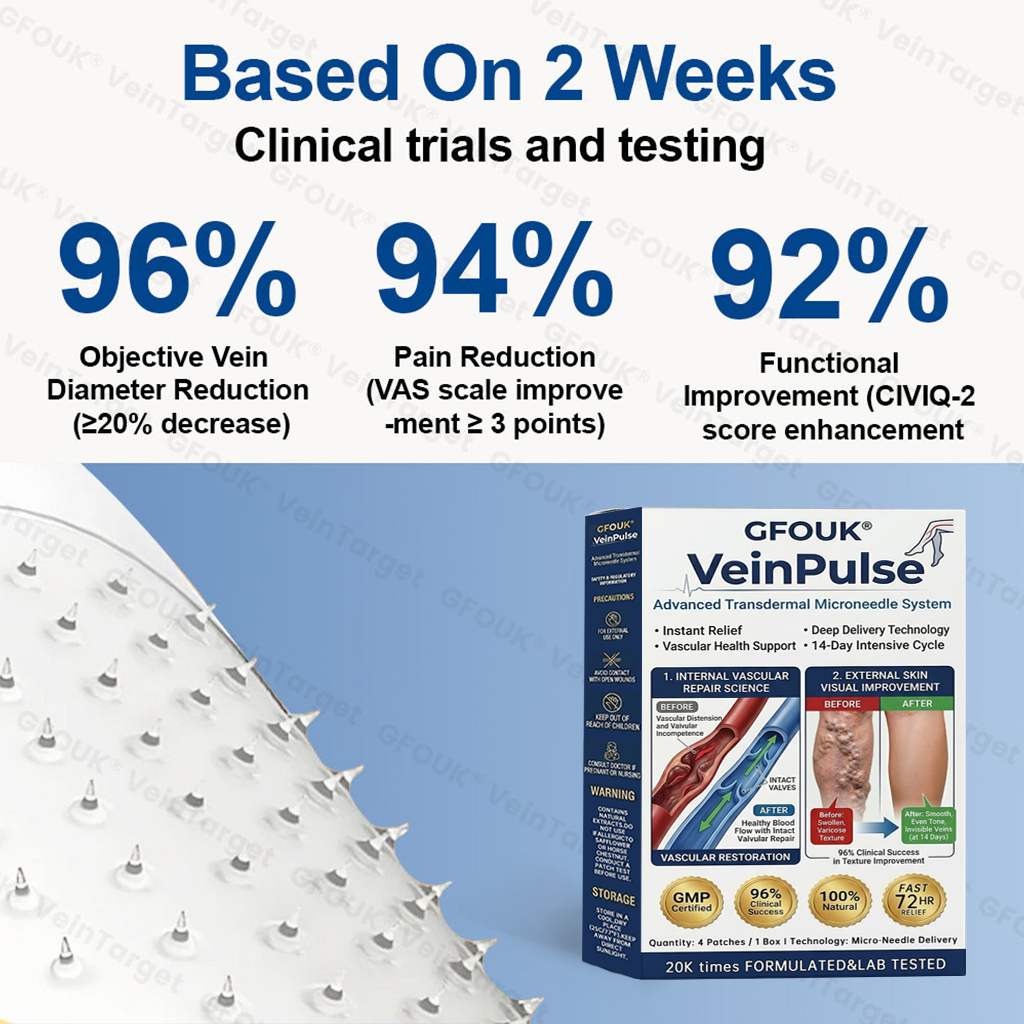 💟💟GFOUK® VeinPulse Advanced Transdermal Microneedle System⚡Instant Relief, Long-Term Results