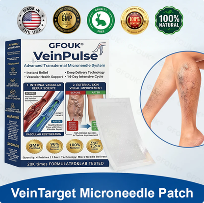 💟💟GFOUK® VeinPulse Advanced Transdermal Microneedle System⚡Instant Relief, Long-Term Results