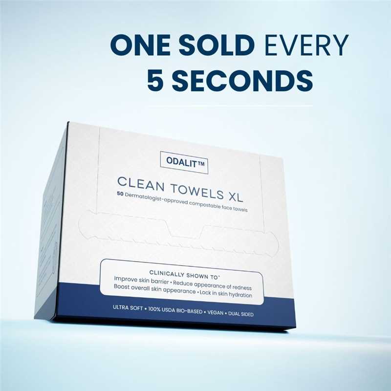 Clean Towels XL – 100% USDA Biobased Face Towels
