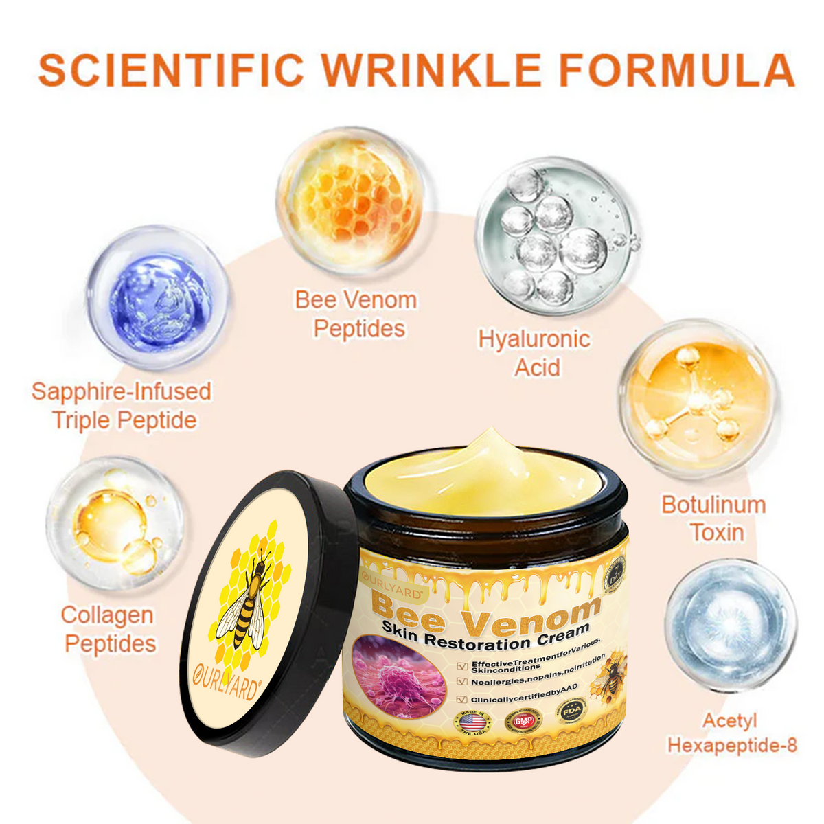 🐝🐝FDA Approved: Ourlyard® Bee venom Pro Comprehensive Cream — 🔥Limited Time 80% OFF🔥