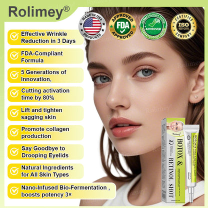 💟Made and shipped from the USA 💫Rolimey® Botox & Vita-A Retinol Shot Wrinkle-Lift Tightening cream - Last Day Promotion 70% OFF