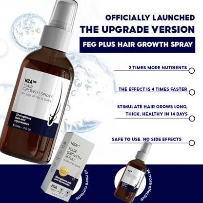 🌿 HZA™ Natural Hair Regrowth Spray – 70% OFF Ends Tonight!