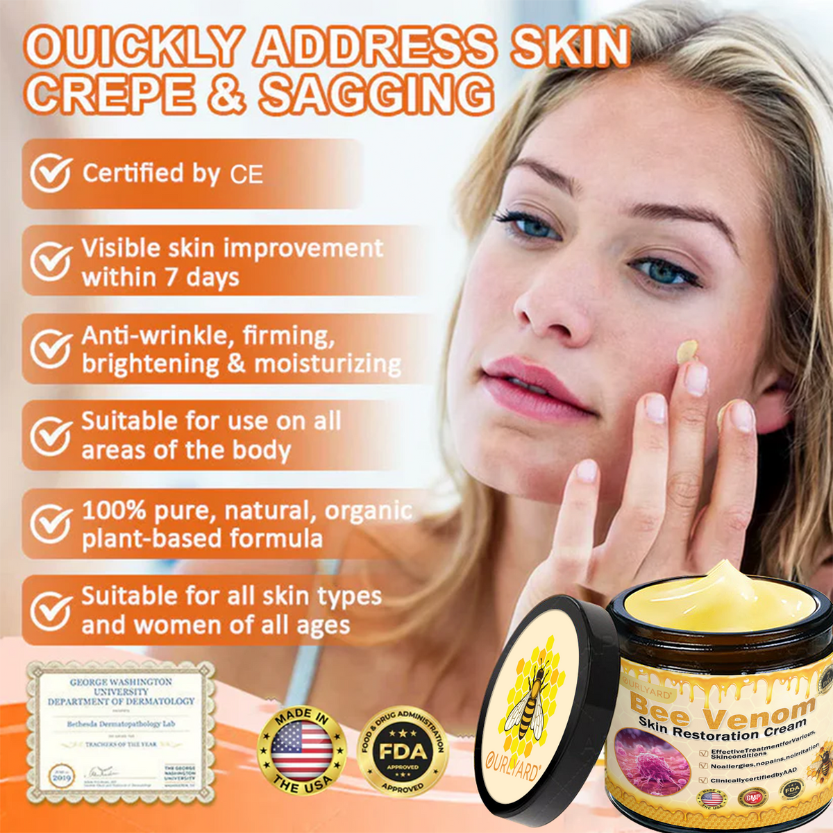 🐝🐝FDA Approved: Ourlyard® Bee venom Pro Comprehensive Cream — 🔥Limited Time 80% OFF🔥