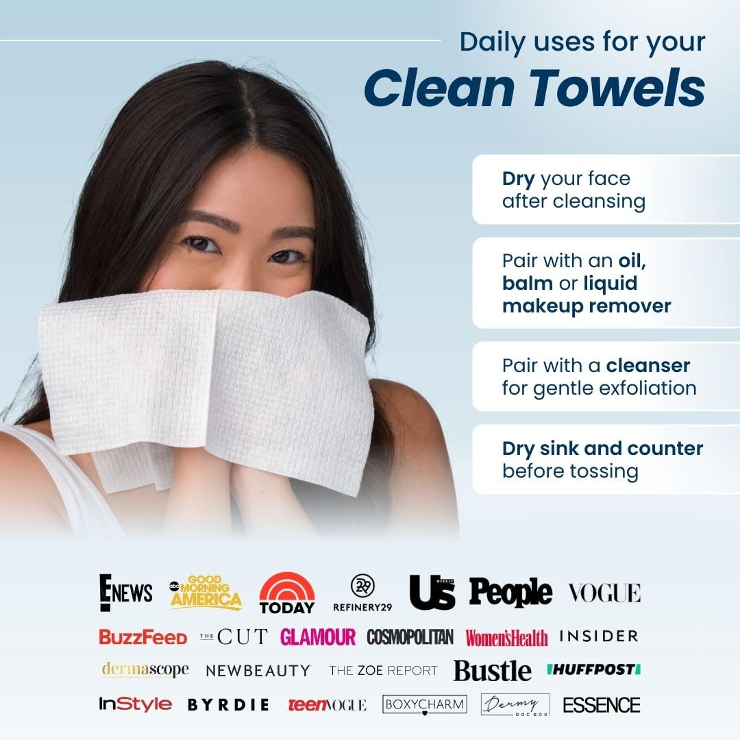 Clean Towels XL – 100% USDA Biobased Face Towels