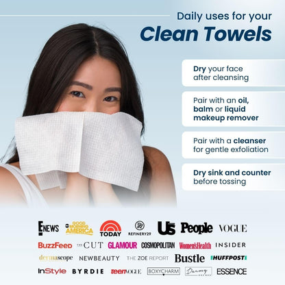 Clean Towels XL – 100% USDA Biobased Face Towels