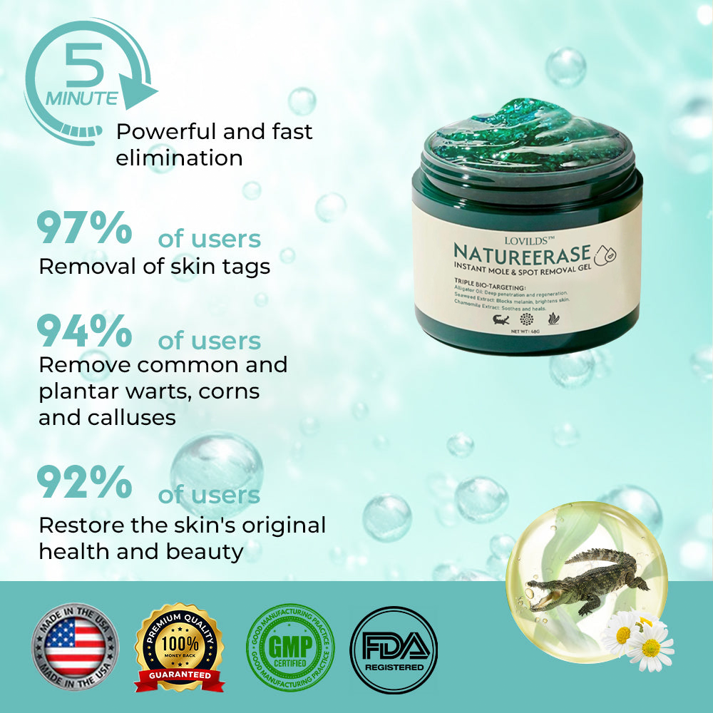 ✅ Official Store: LOVILDS™ NatureErase Instant Alligator Oil Mole & Spot Removal Plus Gel