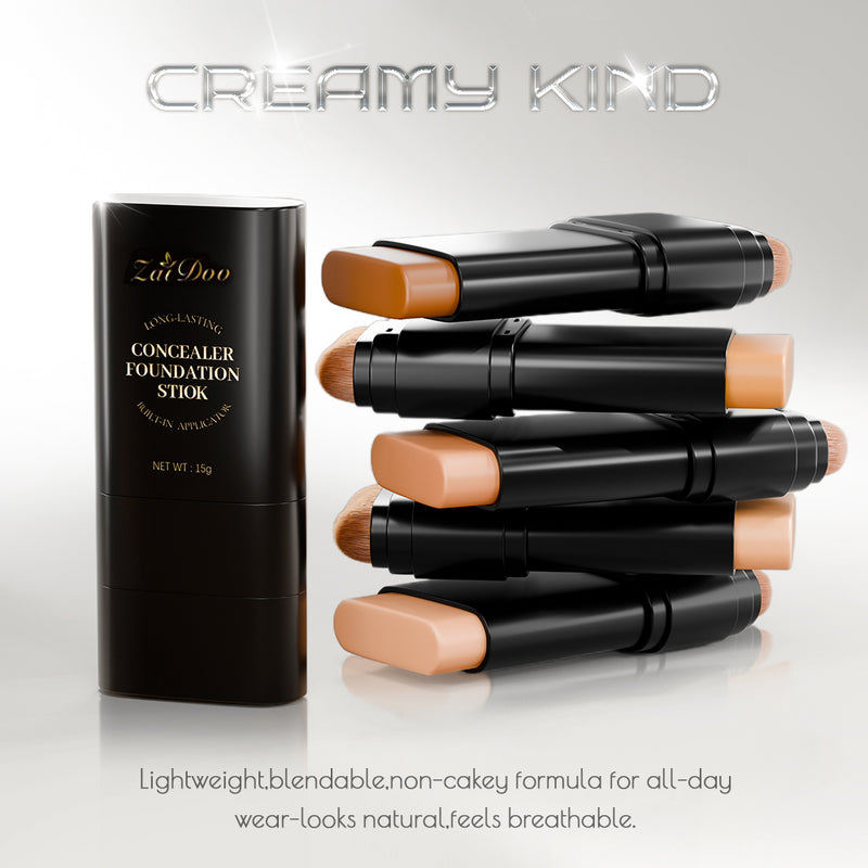Final 3 Hours: 70%OFF🔥 Foundation Concealer Stick Dual-ended brush head for flawless skin UPSELL