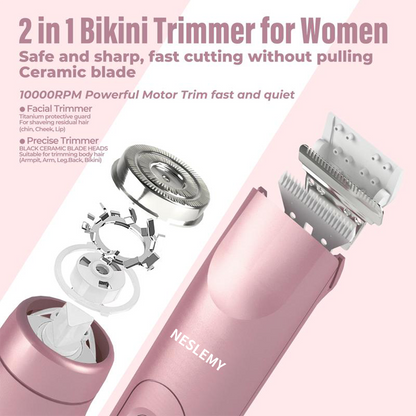 ✨✨LAST DAY 80% OFF 2-in-1 Women’s Electric Shaver – Dual Head Precision Trimmer