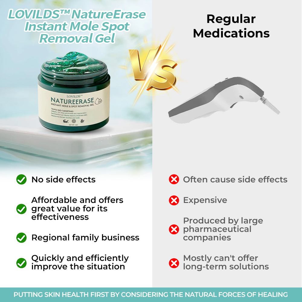 ✅ Official Store: LOVILDS™ NatureErase Instant Alligator Oil Mole & Spot Removal Plus Gel