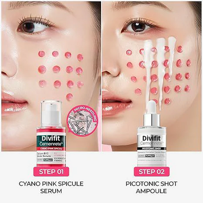 [Divifit]✨Lumi Pore & Spot Care Duo | Shrinks Pores & Fades Blemish Marks | Cyano Pink Spicule Serum + Picotonic Shot Ampoule  [🔥Limited Time Offer🔥]