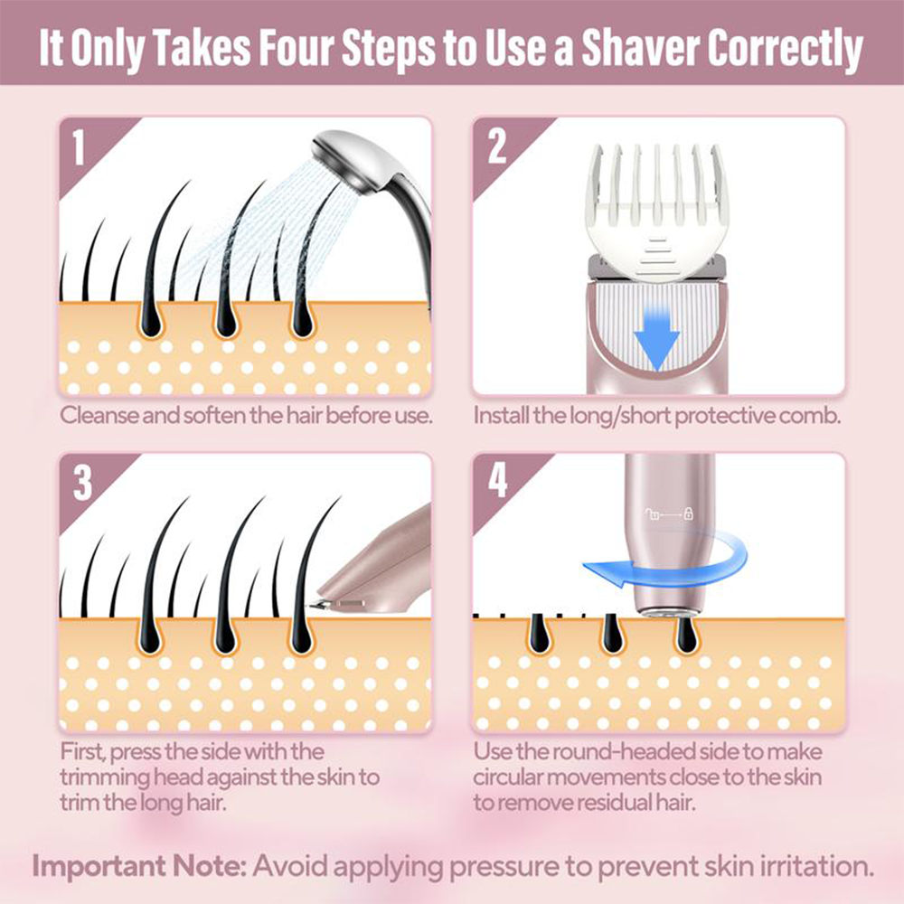 ✨✨LAST DAY 80% OFF 2-in-1 Women’s Electric Shaver – Dual Head Precision Trimmer